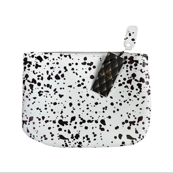 NWT Mollie Jacob Abstract Monochrome Pouch - Picture 1 of 4